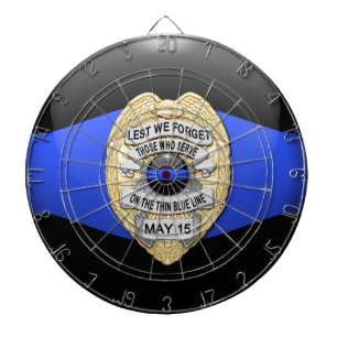 Thin Blue Line Dart Board