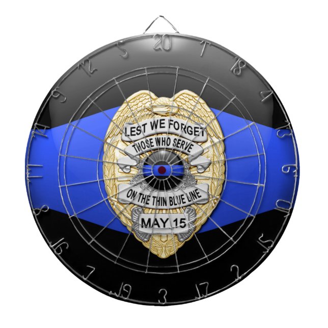 Thin Blue Line Dart Board (Front)