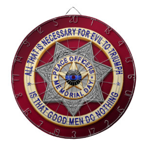 Thin Blue Line Dart Board