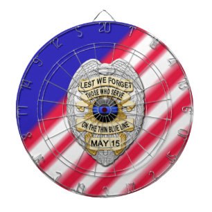 Thin Blue Line Dart Board
