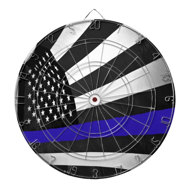 Thin Blue Line Dart Board (Front)