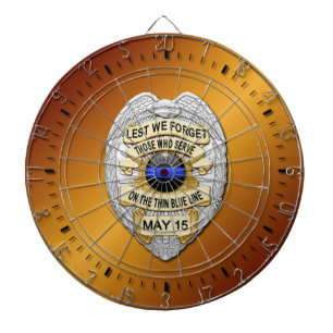 Thin Blue Line Dart Board