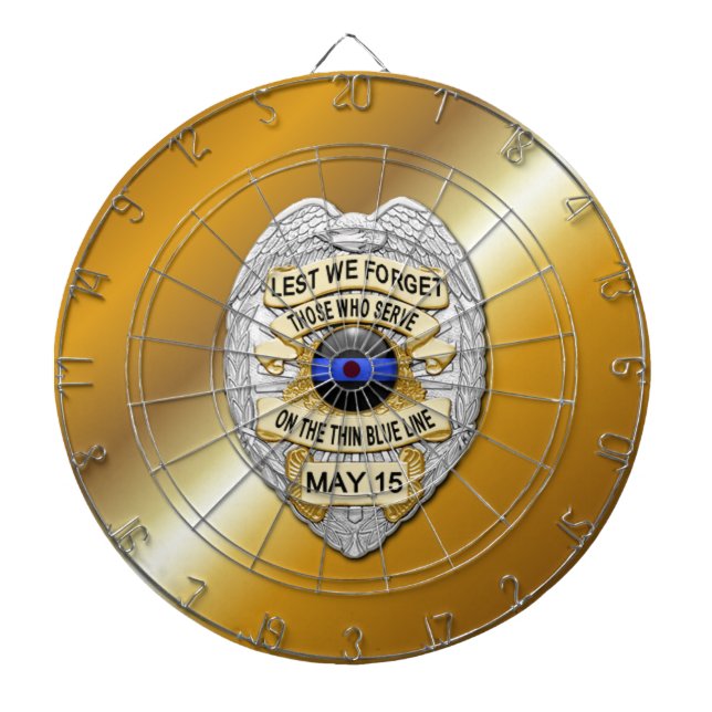 Thin Blue Line Dartboard (Front)