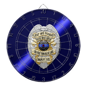 Thin Blue Line Dartboard