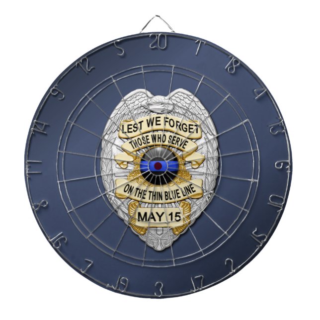 Thin Blue Line Dartboard (Front)