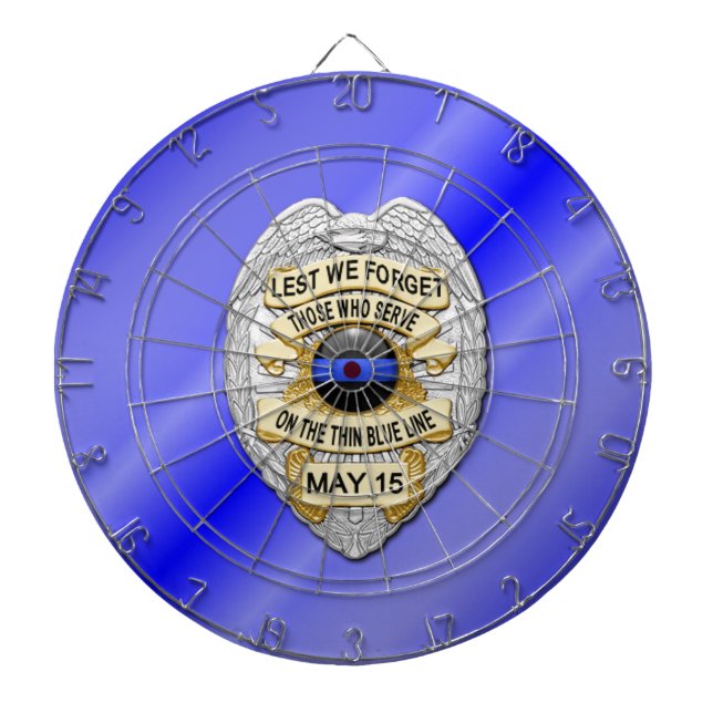 Thin Blue Line Dartboard (Front)