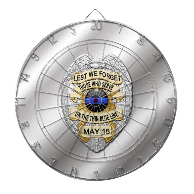 Thin Blue Line Dartboard (Front)