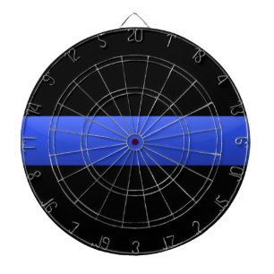 Thin Blue Line Dartboard With Darts