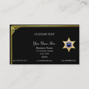 Thin Blue Line Deputy Badge Business Card