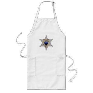 Thin Blue Line Deputy Sheriff Badge Long Apron