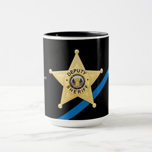 Thin Blue Line Deputy Sheriff Coffee Mug