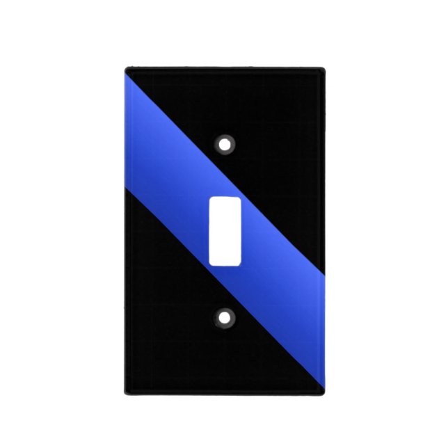 Thin Blue Line Design Light Switch Cover (Front)