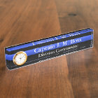 Thin Blue Line Desk Nameplate