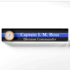 Thin Blue Line Desk Nameplate
