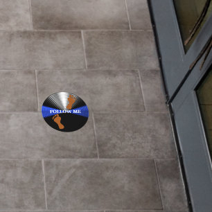 Thin Blue Line Directional Floor Decals