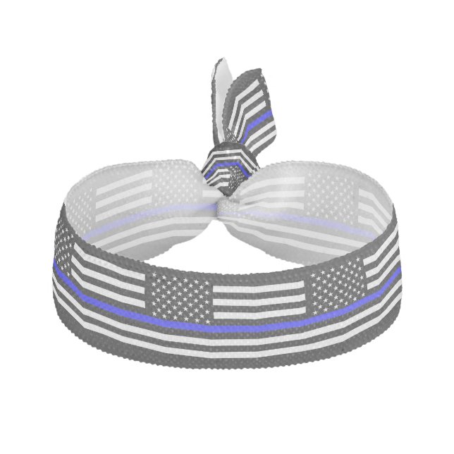Thin Blue Line Display Decor Elastic Hair Tie (Front)