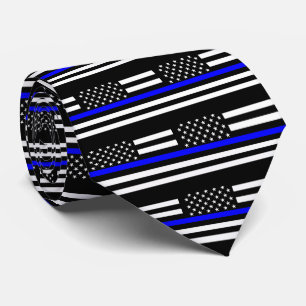 Thin Blue Line Display Decor Tie