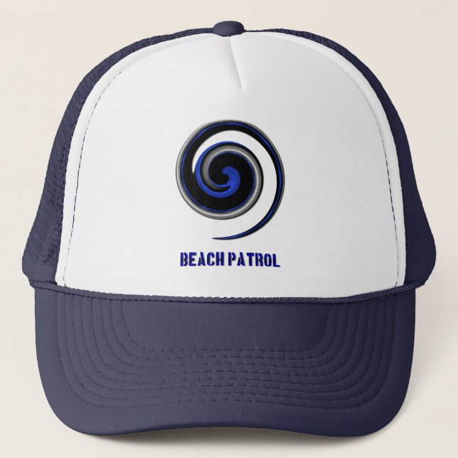 Thin Blue Line Div Symbol - Beach Patrol Trucker Hat (Front)