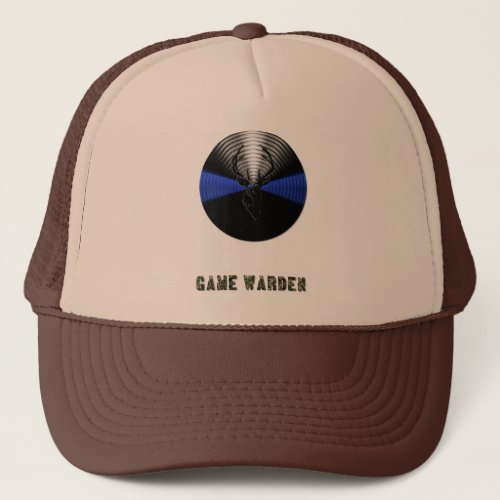 Thin Blue Line Divisional Symbol _ Game Warden Trucker Hat