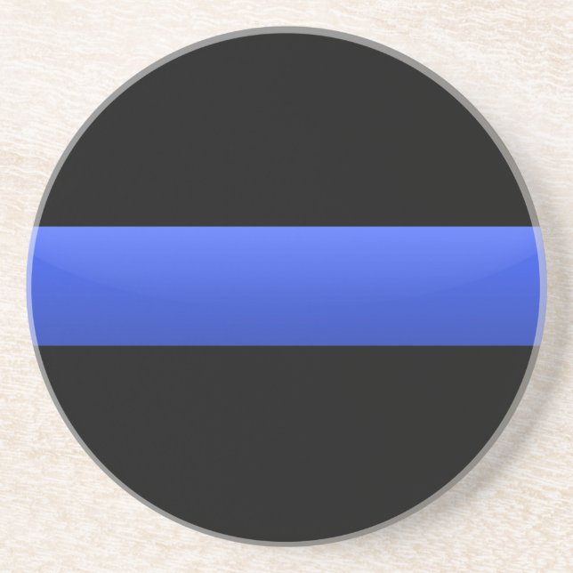 Thin Blue Line Drink Coaster (Front)