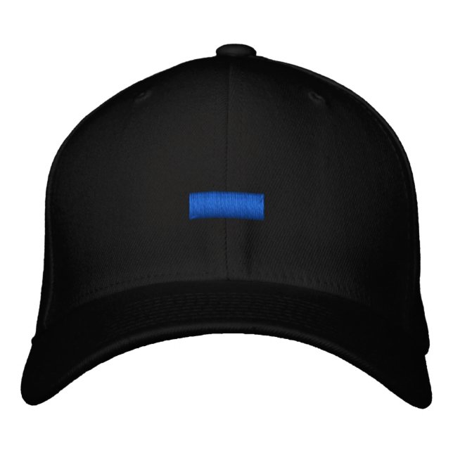 Thin Blue Line Embroidered Baseball Cap (Front)