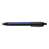 Thin Blue Line Ending With Custom Name or Text Blue Ink Pen (Bottom)