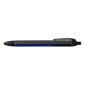 Thin Blue Line Ending With Custom Name or Text Blue Ink Pen (Top)