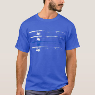 Thin Blue line Fishing Rod Police Law Enforcement T-Shirt