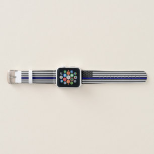 Thin Blue Line Flag Apple Watch Band