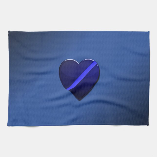 Thin Blue Line Flag & Badge Towel (Horizontal)