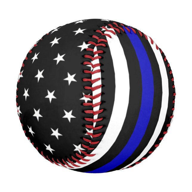 Thin Blue Line Flag Baseball (Angled)