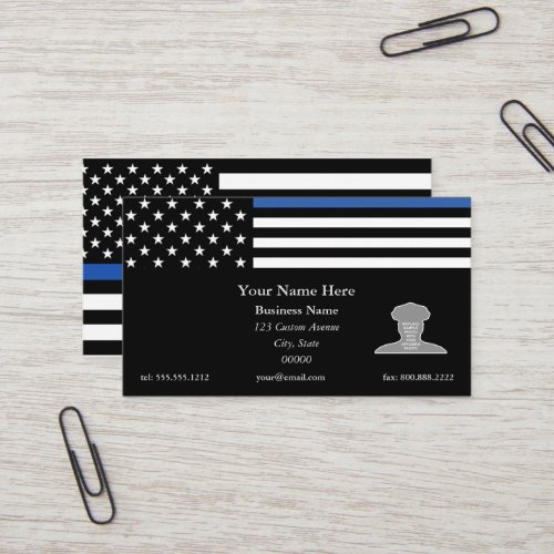 Thin Blue Line Flag Business Card