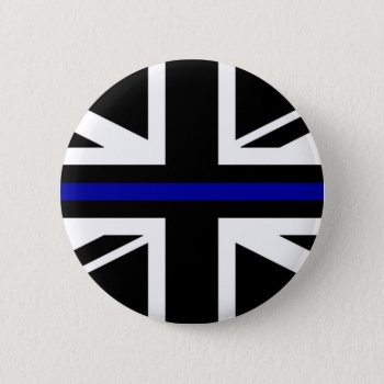 Thin Blue Line Flag Button by ThinBlueLineDesign at Zazzle
