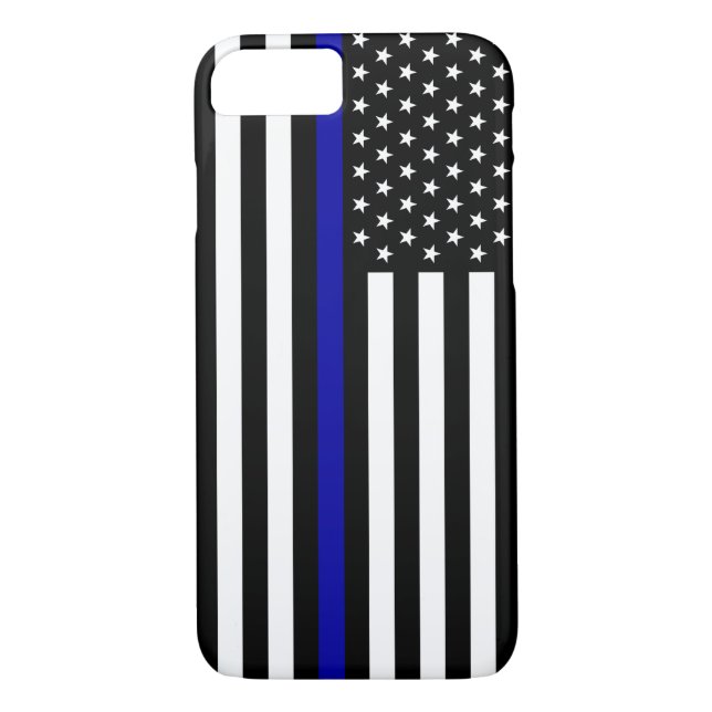 Thin Blue Line Flag Case-Mate iPhone Case (Back)