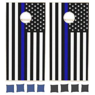 Thin Blue Line Flag Cornhole Set