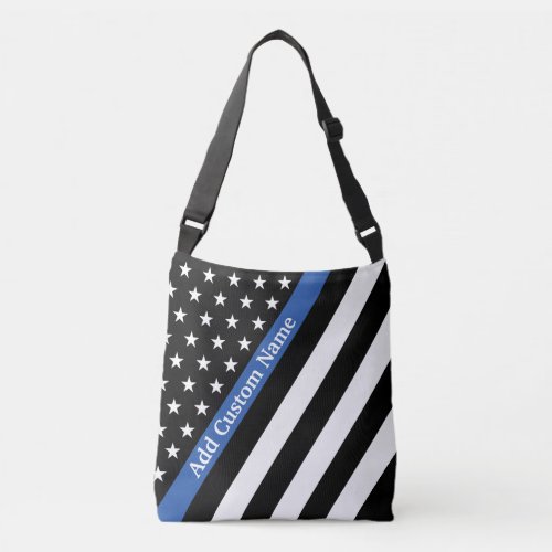 Thin Blue Line Flag Crossbody Bag