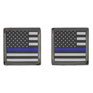 Thin Blue Line Flag Cufflinks