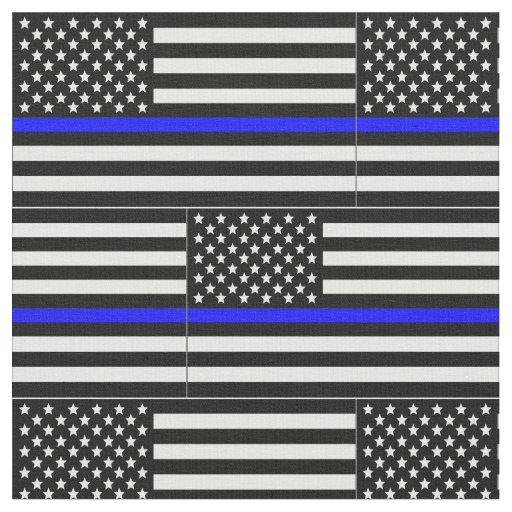 Thin blue line Flag Fabric