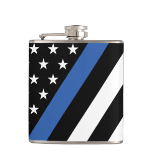 Thin Blue Line Flag Flask