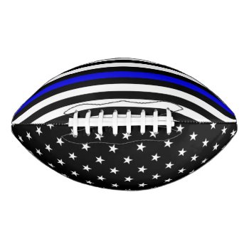 Thin Blue Line Flag Football by ThinBlueLineDesign at Zazzle