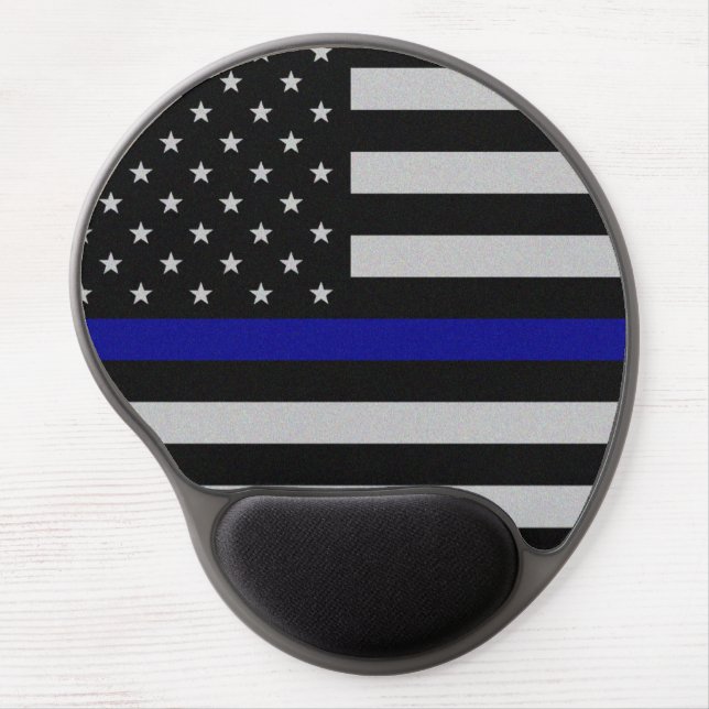 Thin Blue Line Flag Gel Mouse Pad (Front)