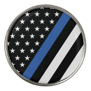 Thin Blue Line Flag Golf Ball Marker