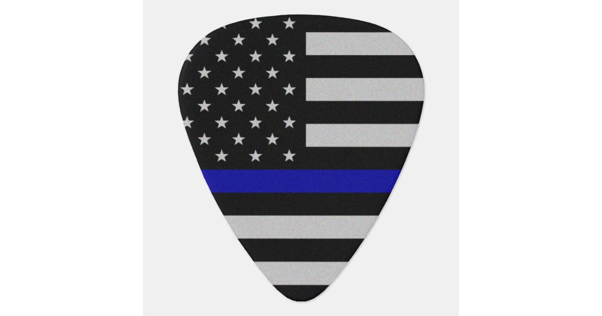 Thin Blue Line Flag Guitar Pick | Zazzle
