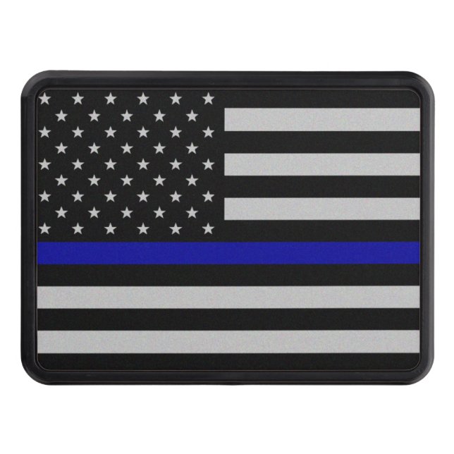 Thin Blue Line Flag Hitch Cover (Front)