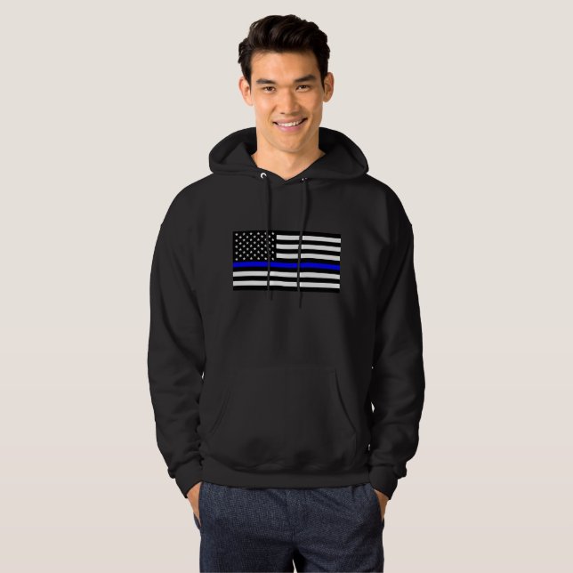 Thin Blue Line Flag - Hoodie (Front Full)