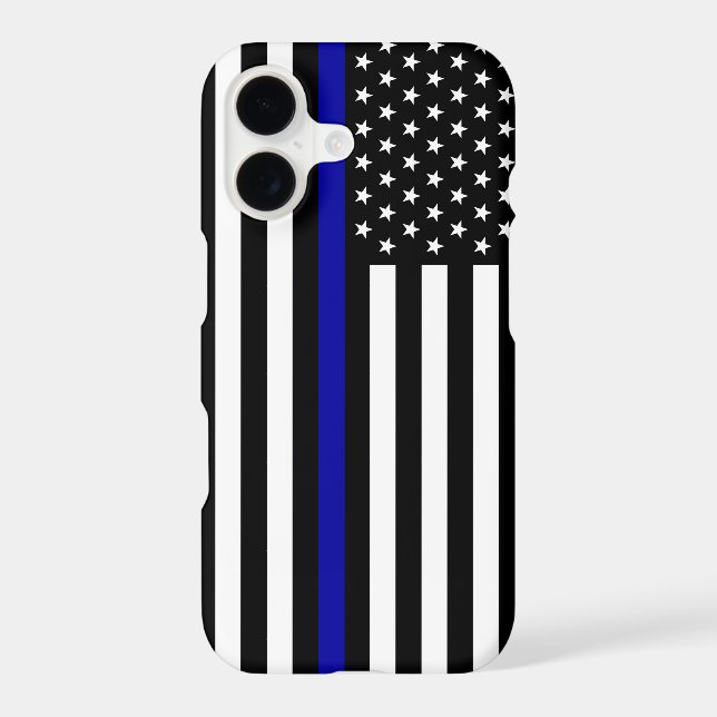 Thin Blue Line Flag Iphone Case (Back)