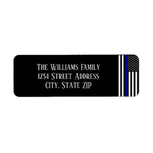 Thin Blue Line Flag Label