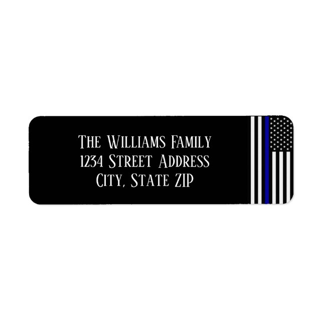 Thin Blue Line Flag Label (Front)