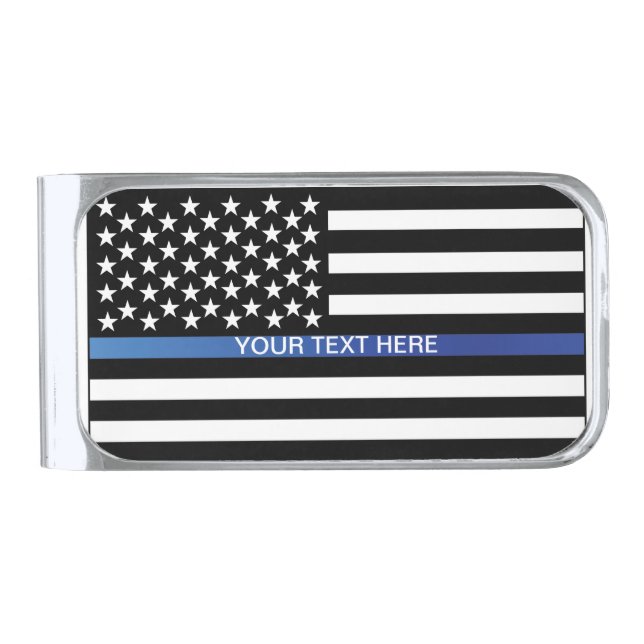 Thin Blue Line Flag Money Clip (Front)