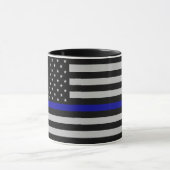 Thin Blue Line Flag Mug (Center)